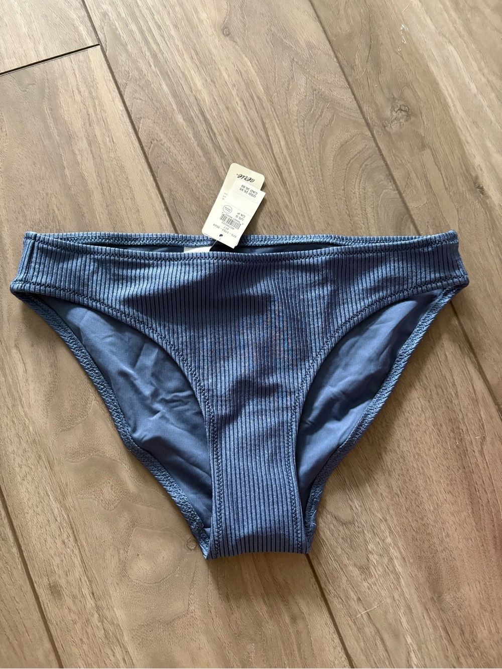 NWT Aerie dark blue ribbed bikini bottoms